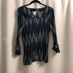 CJ Banks blue button up shirt size 1X